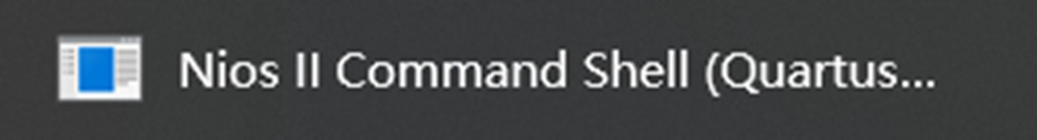 图2 Nios II Command Shell