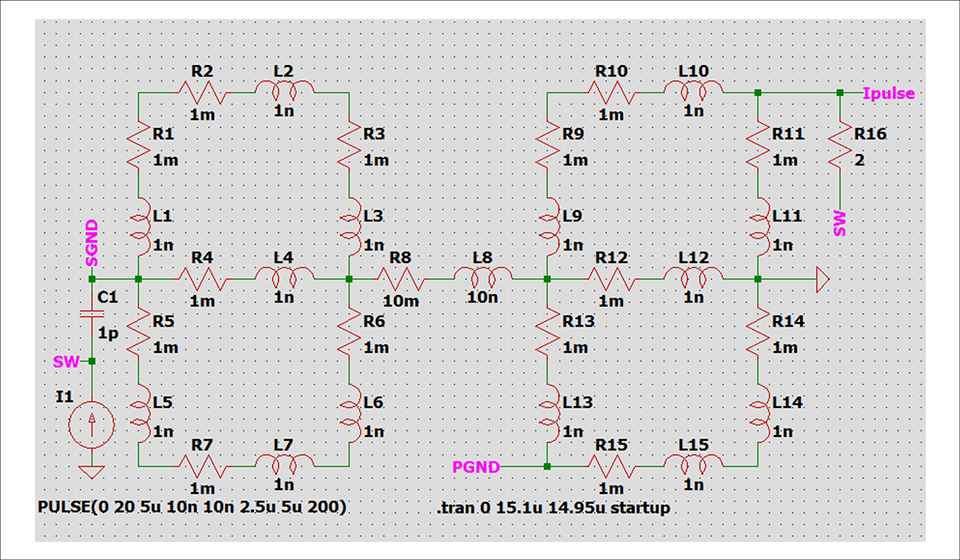 图2 网状电源接地和信号接地电路图