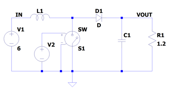 图1 升压转换器电路
