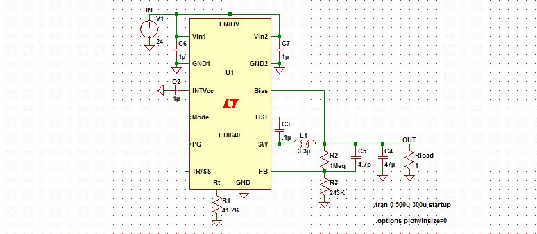 图7 使用 LT8640 模拟输出电压的频率分析