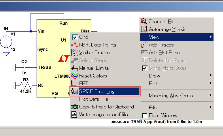 图5 选择 SPICE ERROR LOG