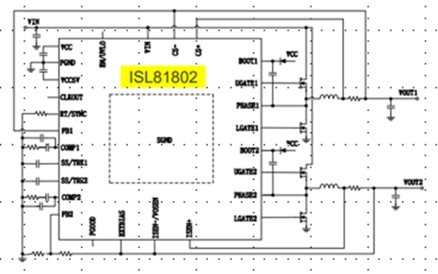 图1 瑞萨 ISL81802 框图