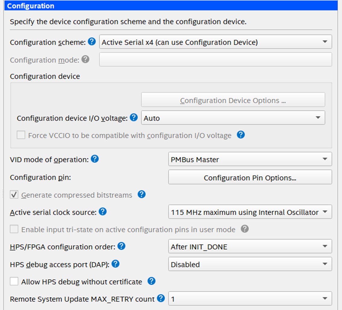 图7 Device and Pin Options 设置