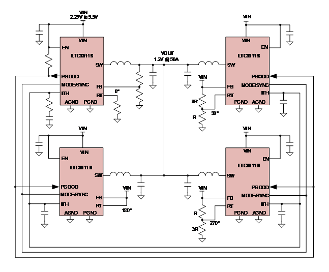 图5 LTC3311S多相连接