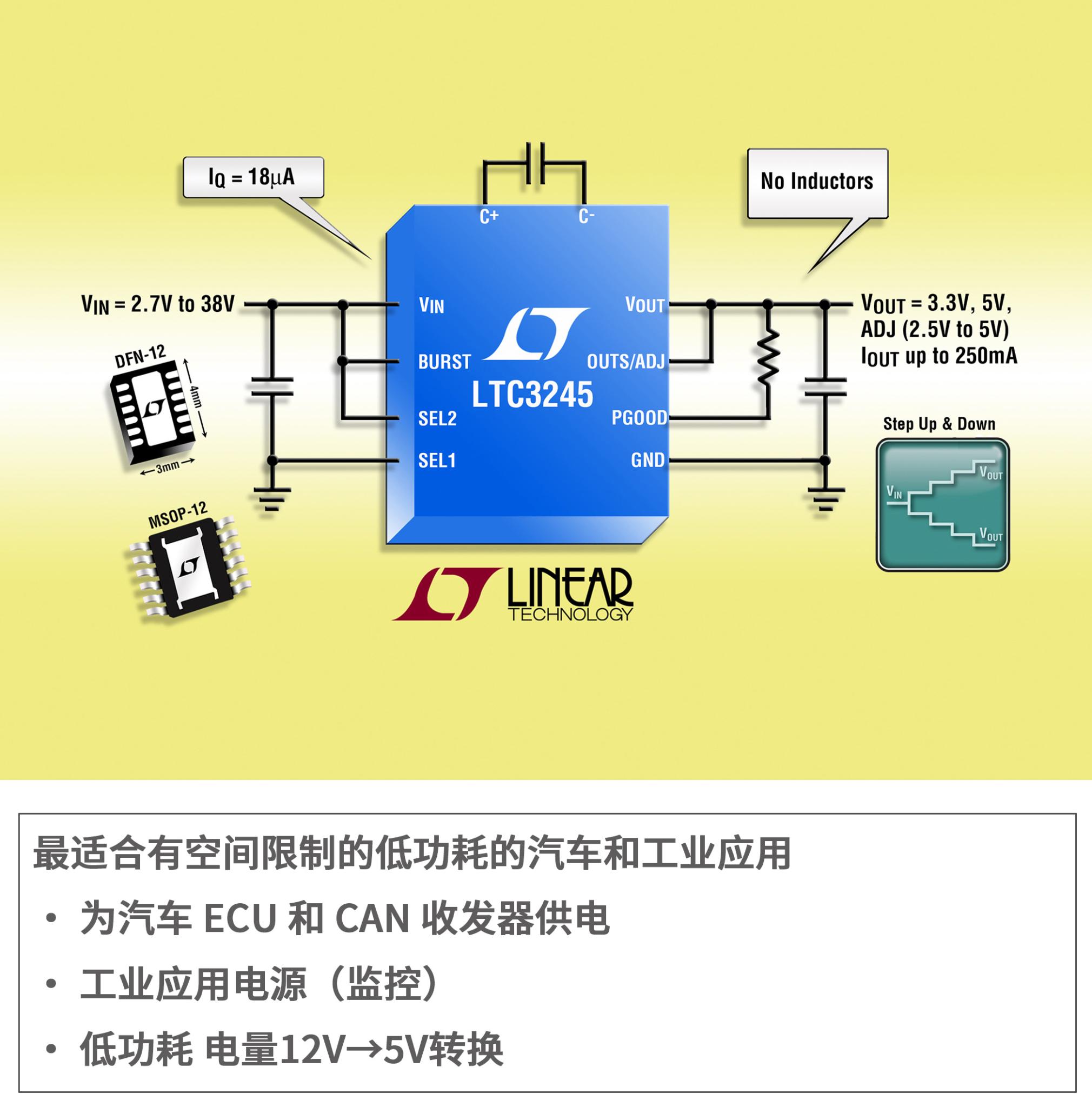 图3 ADI LTC3245/6 及推荐应用