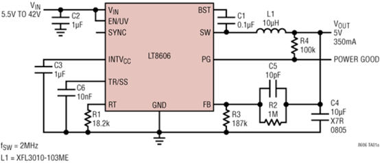 图4  LT8606 典型电路