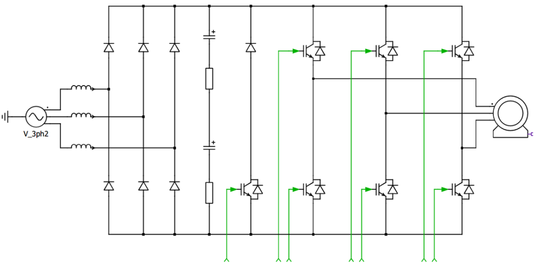 图6 采用被动式PFC的热泵电路框图（相电流≤16A）