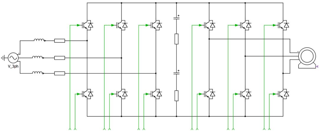 图8 采用三相B6主动式APFC的热泵电路框图
