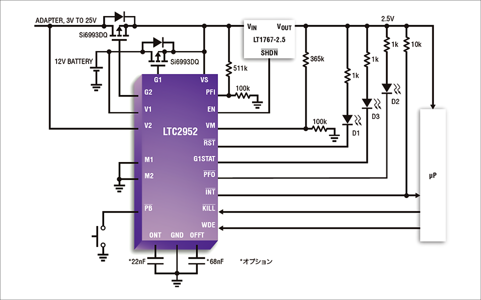 "LTC2952 Configuration Diagram (from LTC2955 Product Selector Card)"