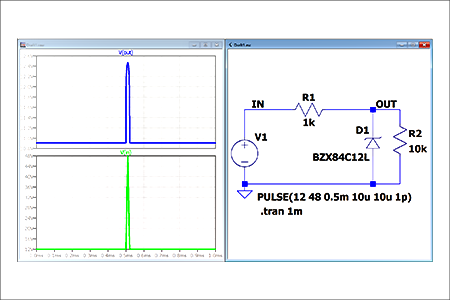 "Zener characteristics confirmed by LTspice"